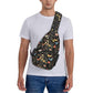 Sling Bag Wildflower Botanical Butterfly Flower Hiking Daypack Crossbody Shoulder Backpack Travel Chest Pack for Men Women
