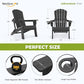 Folding Adirondack Chairs Set of 4