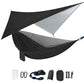 Camping Hammock with Rain Fly Tarp Mosquito Net Heavy Duty Tree Straps Portable Double Parachute Hammocks Tent Waterproof Rainfly Set