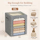 Blanket Storage Bins with Metal Frame for Closet (6 Count)
