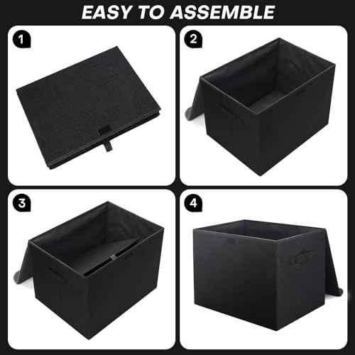Large 42 Quarts Fabric Storage Bins with Lids [2