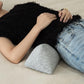 Buckwheat Neck Support Pillow Cervical Neck Cylinder Bolster Pillow Neck Pain Relief Breathable Comfortable for Back and Side Sleepers Round Pillows for Lunch Break Gray