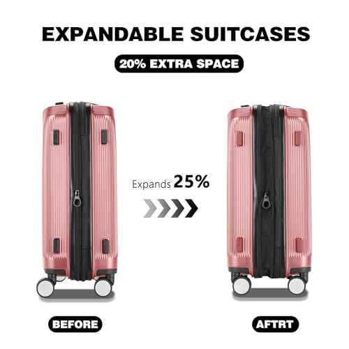 2 Piece Hardshell Suitcases Set 20 (2 Count)