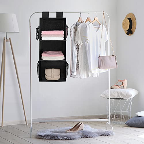 3 Shelf Hanging Closet Organizer with 2 Velcro