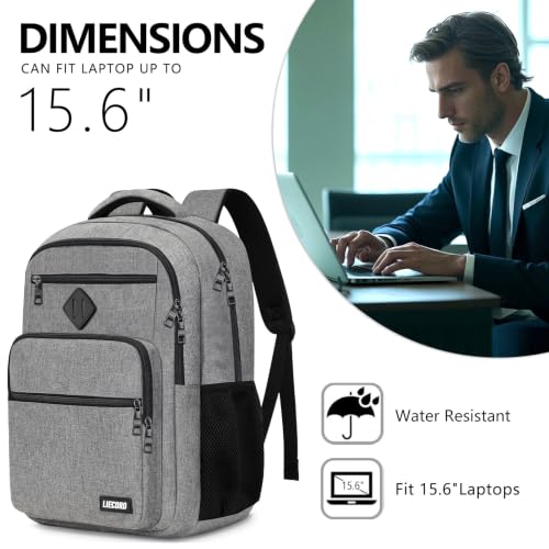 Grey Backpack for Men Women