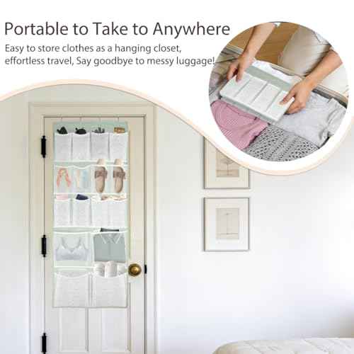 16 Pockets Over Door Hanging Storage Organizer with 4 Kinds Pouch