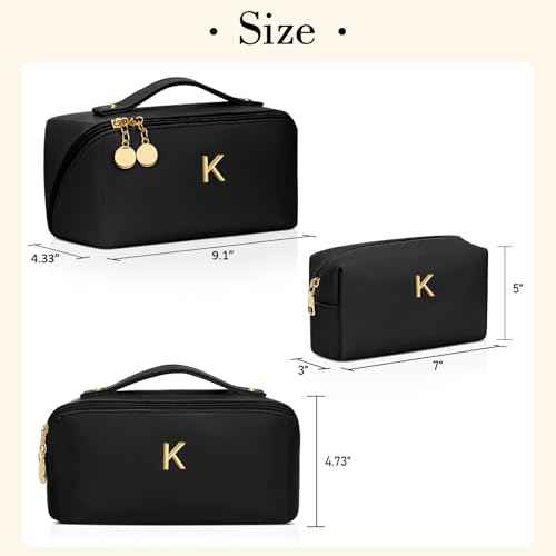 Initial Makeup Bag Personalized Gift for Women Teen Girls