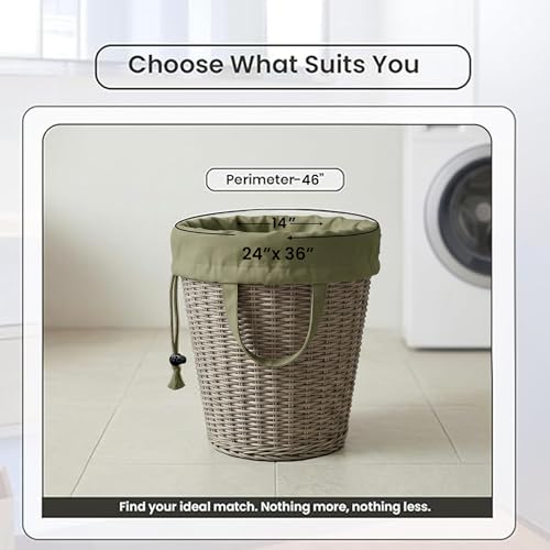 LFH Home Large Premium 1pack Cotton Rich Canvas Laundry Bag with Drawstring and Handles Heavy Duty