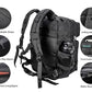 Military Tactical Backpack for Men and Women 45L Army 3 Days Assault Pack Bag Large Rucksack with Molle System Jet Black