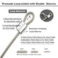 5 Pcs 5mm Wire 24 inch Vinyl Coated Stainless Steel Cable with Loops Short Wire Rope Lanyard Lock Security Chain Link for Outdoor Gates (5 Count)
