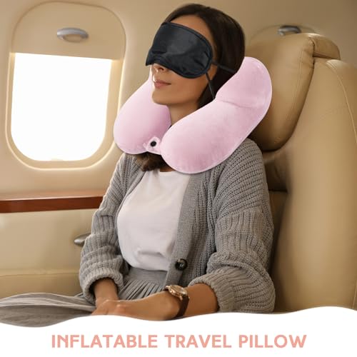 2 Inflatable Neck Pillow Airplane Travel (2 Count)