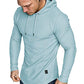 Mens Fashion Athletic Hoodies Sport Sweatshirt Solid Color Fleece Pullover Sky Blue XX