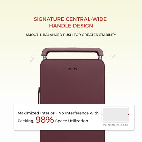 Balance 20" Wide Handle Suitcase Hardside Zipperless Luggage Red