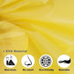 Reusable Rain Poncho with Hood and Sleeves for Adults (2 Count)
