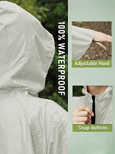 Unisex Rain Poncho Hooded Waterproof Raincoat for Adults Women