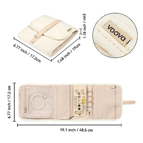 Small Travel Jewelry Organizer Roll for Women