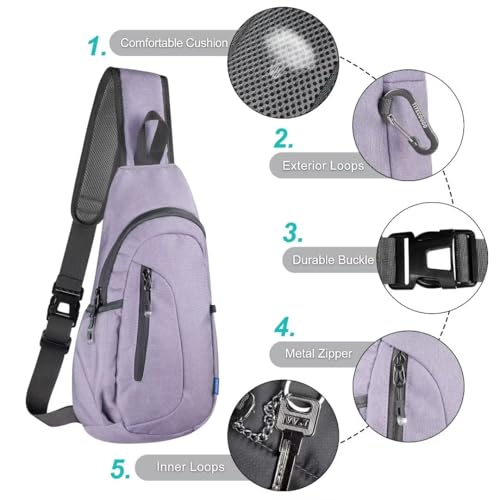 Small Sling Bag Lightweight Crossbody Bag for Women Men Hiking Backpack Travel Shoulder Bags Chest Daypack for Gym Work Casual Cycling Sports Z1