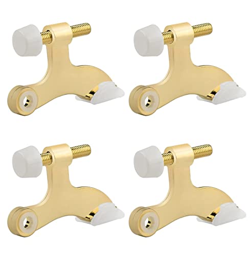 4 Pack Hinge Pin Bright Brass Door Stopper (4 Count)