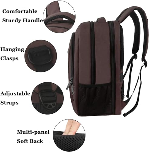 Brown 17.3 Inch Laptop Backpack