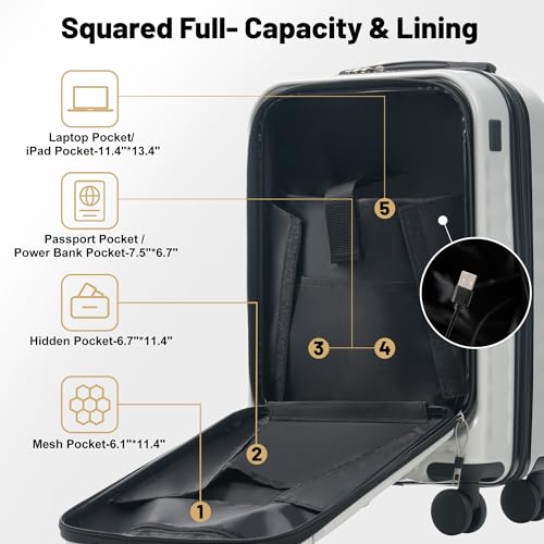 Luggage Sets Front Opening (2 Count)