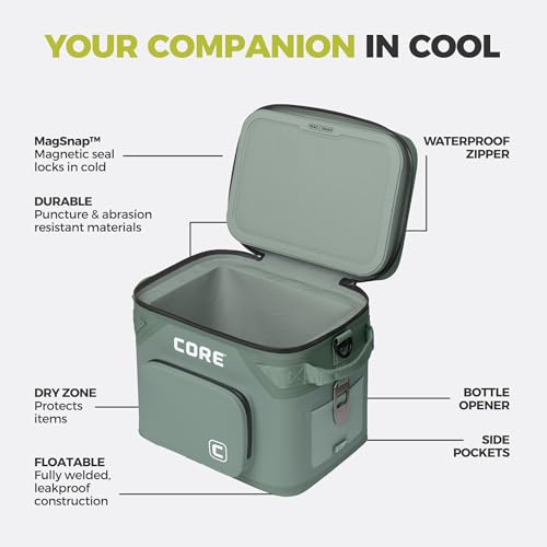 Magnetic Leak Proof 18 Can Soft Cooler with Waterproof Zipper