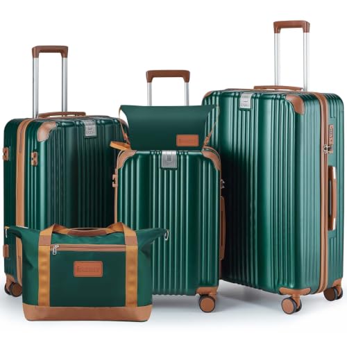 Luggage Set 3 Piece Luggage with PC+ABS Hardshell TSA Lock Spinner Wheels Carry on Lightweight Suitcase Cup Holder