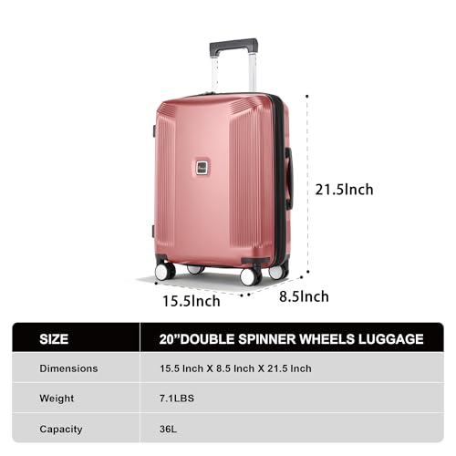 2 Piece Hardshell Suitcases Set 20 (2 Count)