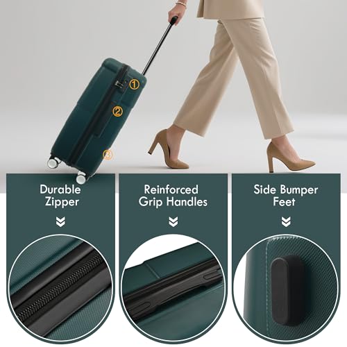 Luggage Sets of 3 Piece Carry on Suitcase Airline Approved (3 Count)