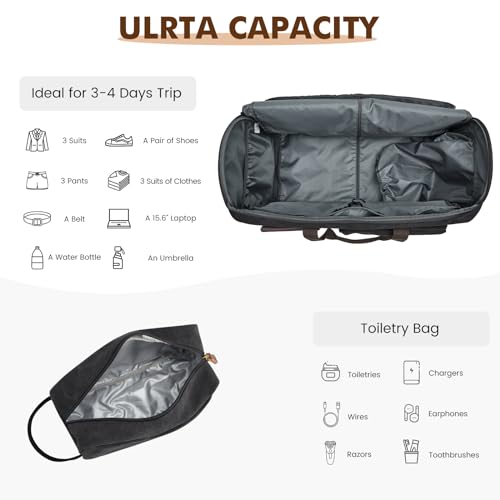 Garment Bags for Travel Canvas Duffle Bags for Men Hanging Suitcase (60 Liters)