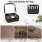 Travel Makeup Bag with LED Mirror and 10x magnifying glass with 3 Lighted Settings