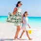 Large Beach Bags Totes Canvas Tote Shoulder Bag Soft Wave Water Resistant Bags for Gym Travel Daily Ocean