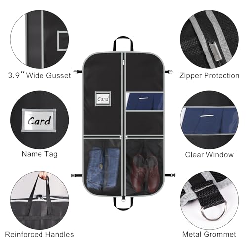 Garment Bag for Suit Travel and Wardrobe Clothes Protector 43 in