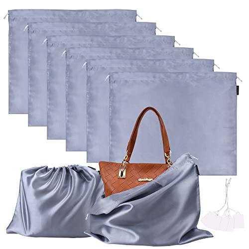 6 Pack Dust Bags for Handbags Silk Dust Cover Bag for Handbags Purses Shoes Boots (6 Count)