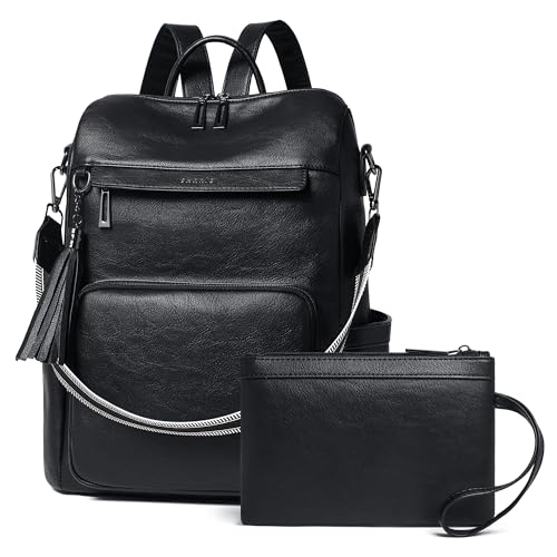 Vegan Leather Laptop Backpack for Women 15.6 inch Work Backpack Fashion Travel Backpack Purse for Travel College Work