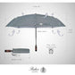 Folding Umbrella Real Wood Handle Cypress Leaves Plum