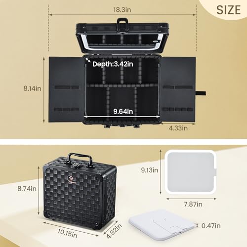 Makeup Bag with LED Mirror