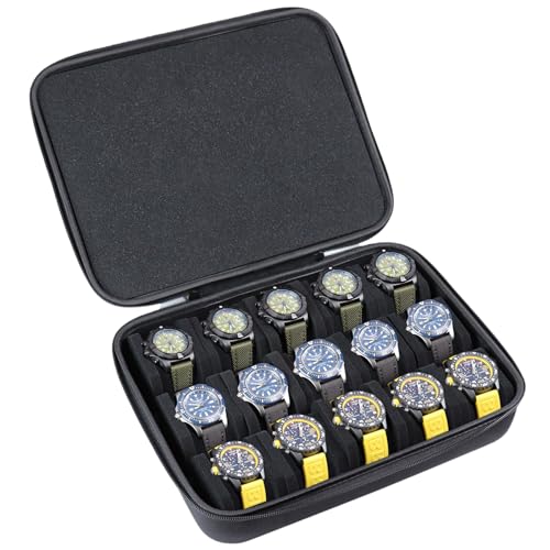 15 Slots Hard Watch Travel Case