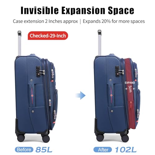 Softside Expandable Luggage with 4 Spinner Wheels