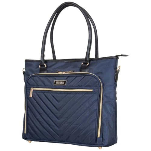 Chelsea Quilted Chevron 15" Laptop & Tablet Business Tote with Removable Shoulder Strap