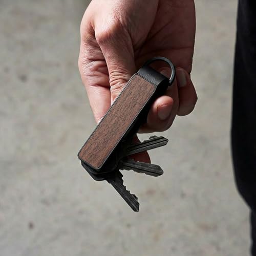 Metallic Aluminum Wooden Key Organizer holder Keychain