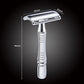 Classic 3 Piece Double Edge Safety Razor Wet Shaving for Men Women with Platinum Blade and Mirrored Travel Case BD176 (3 Count)