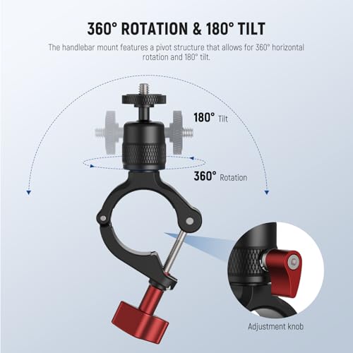 Motorcycle Bike Handlebar Mount Compatible with GoPro DJI Insta360