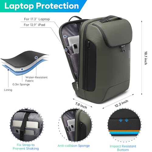 Men's Laptop Backpack for 17.3Inch Notebook