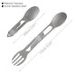 CMB Made Knives Titanium 2 in 1 Folding Fork and Spoon Combo Lightweight Camping Utensil