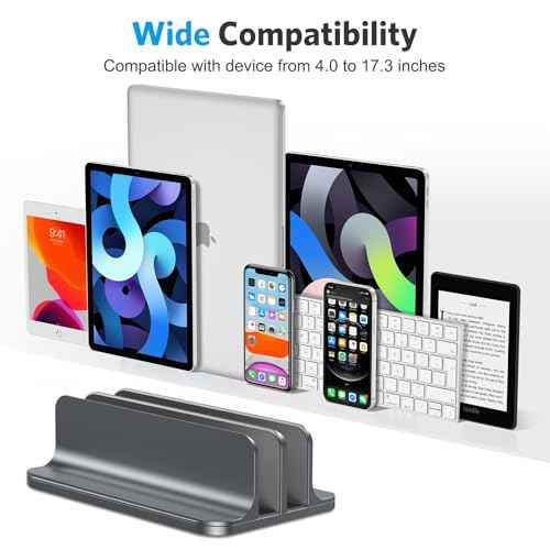 Dual Vertical Desk Laptop Stand Holder