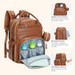 Leather Diaper Bag Backpack