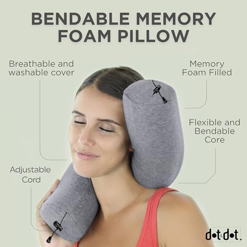 Twist Memory Foam Travel Pillow for Airplanes