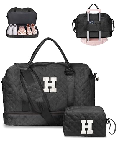 Gift for Teens Personalized Initial Duffle Bag for Teen Girls