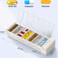 Metal Pill Organizer with 7 Separate Compartments for Pills Storage