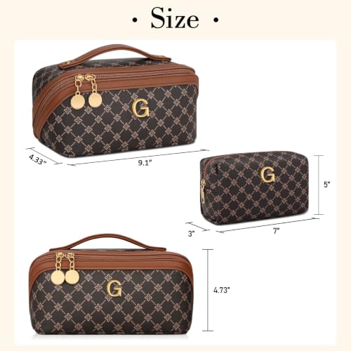 Initial Makeup Bag Personalized Gift for Women Teen Girls